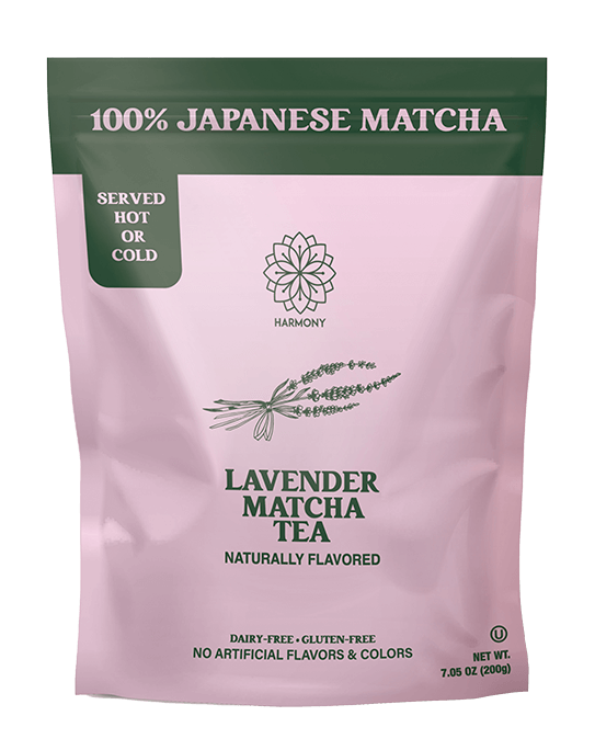 Lavender Matcha Tea, 100% Premium Japanese Matcha Green Tea with Natural Lavender, 200g, Powdered