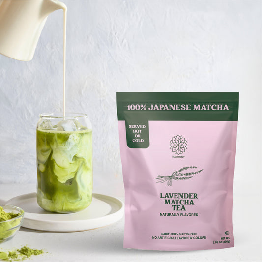 Lavender Matcha Tea,  100% Premium Japanese Matcha Green Tea with Natural Lavender, 200g, Powdered
