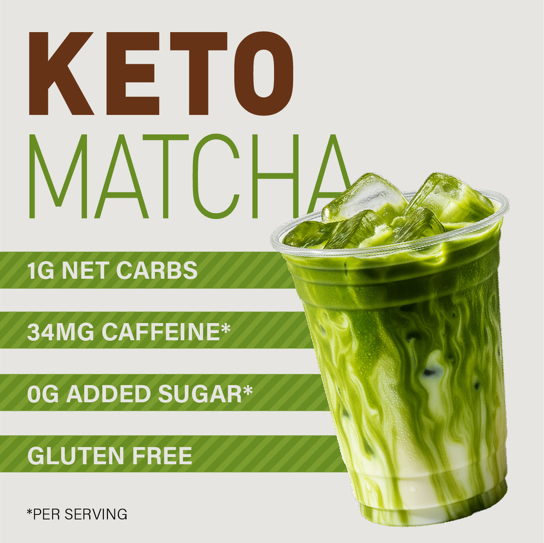 Keto Matcha by The Frozen Bean, MCT Oils, Zero Sugar, 20 Count